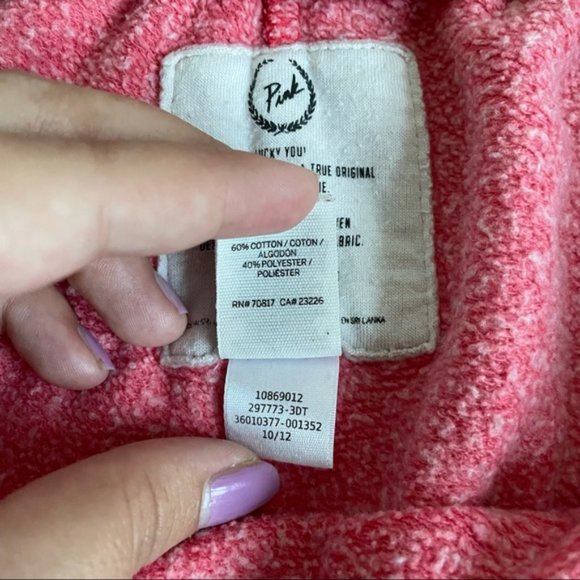 Victoria's Secret PINK | Distressed Coral Logo Print Joggers | Size Large - Picture 10 of 14